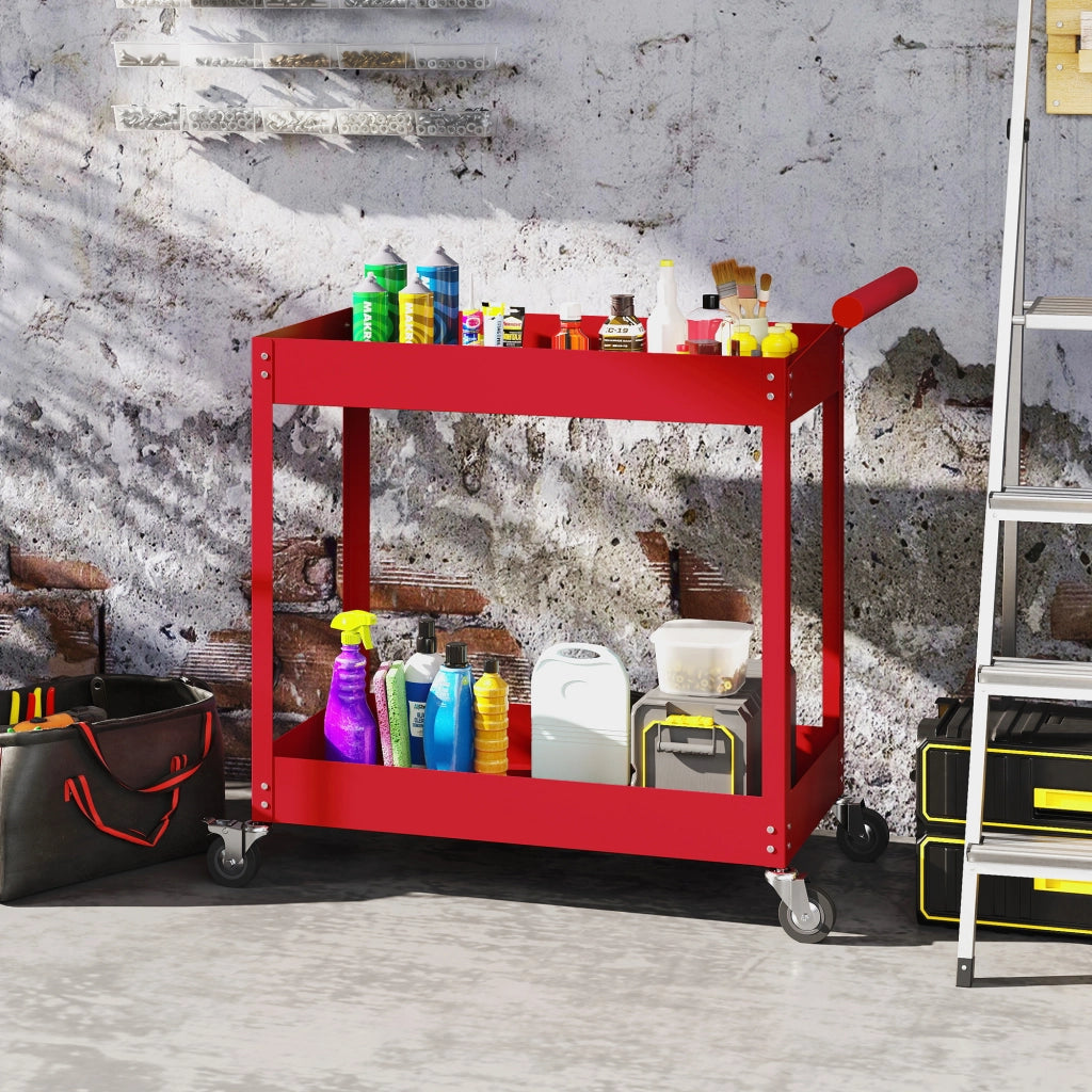 Carrello da lavoro ¨C Minimal ¨C 84.5x38x84 cm rosso