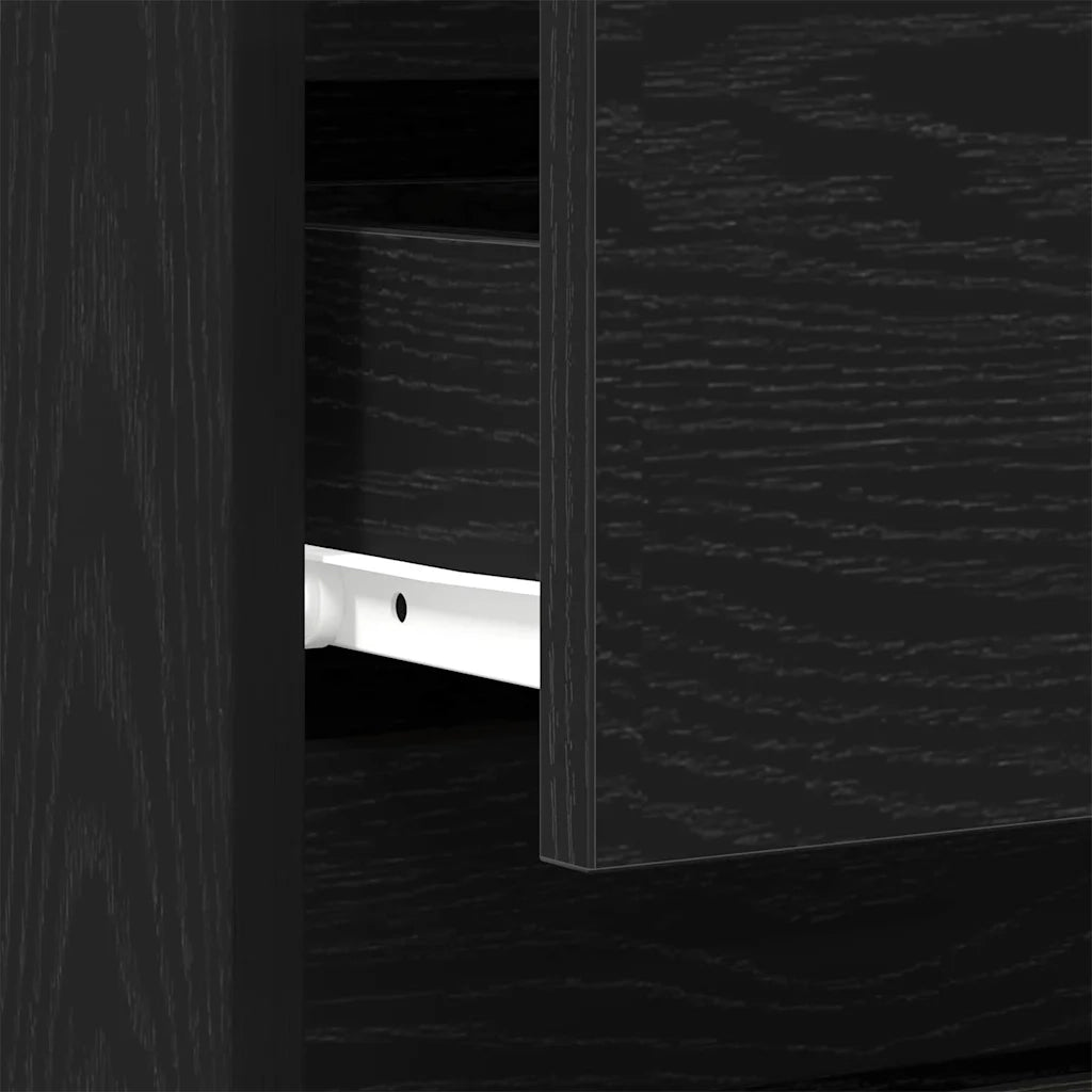Armadio da Notte con cassetto 2 pcs Rovere Nero 40 x 35 x 50 cm 863467
