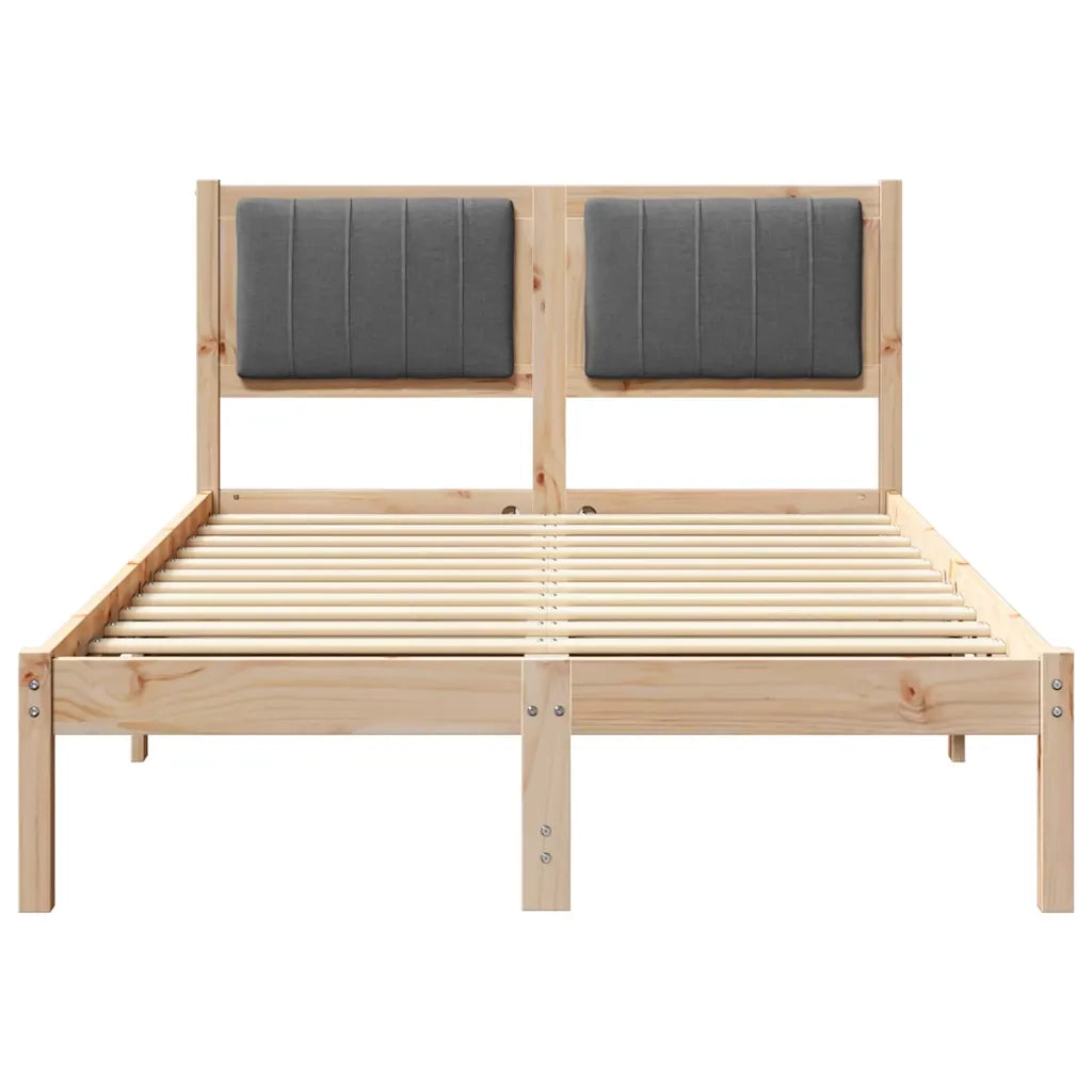 Letto con Testiera Rivestita Grigio scuro 120 x 200 cm 878260