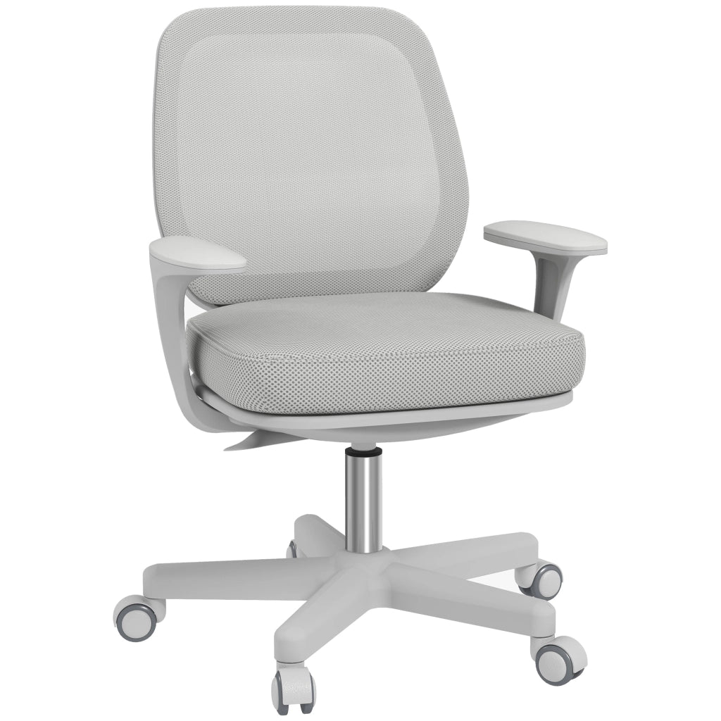 Sedia Poltrona Operativa da Ufficio 55x48x82,5-94,5 cm Tessuto a rete Grigia