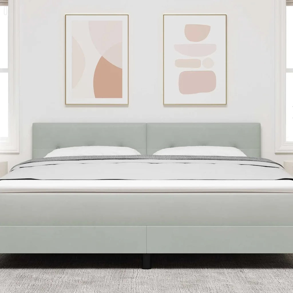 Testiera | Testata Grigio chiaro 180 cm Velluto