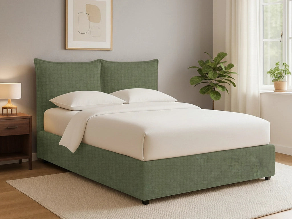 Chatteris, Letto Singolo Sfoderabile Made in Italy, Verde