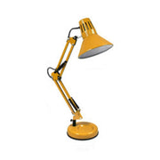 Trade Shop - Lampada Da Scrivania Con Braccio Snodabile Attacco E27 Luce Tavolo Per Ufficio - Giallo