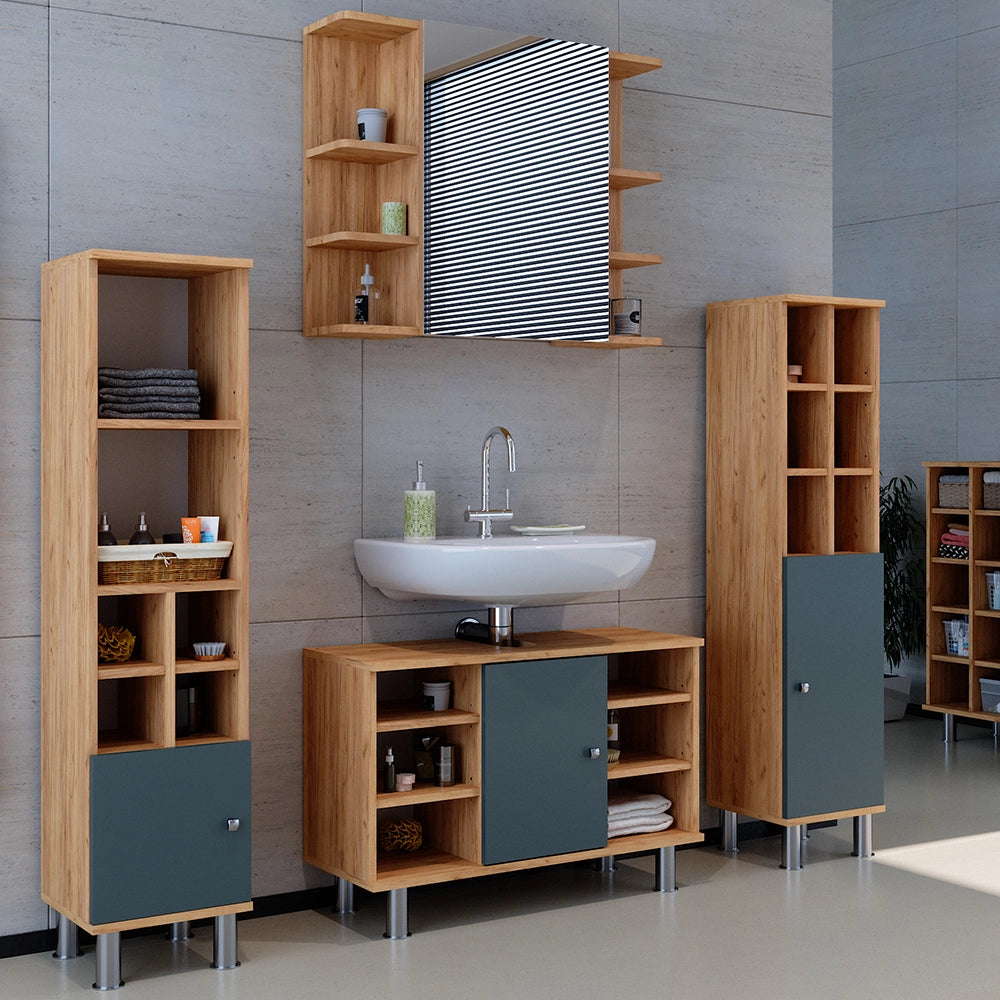 Vicco Mobile sottolavabo per bagno Verde 80 x 54 cm