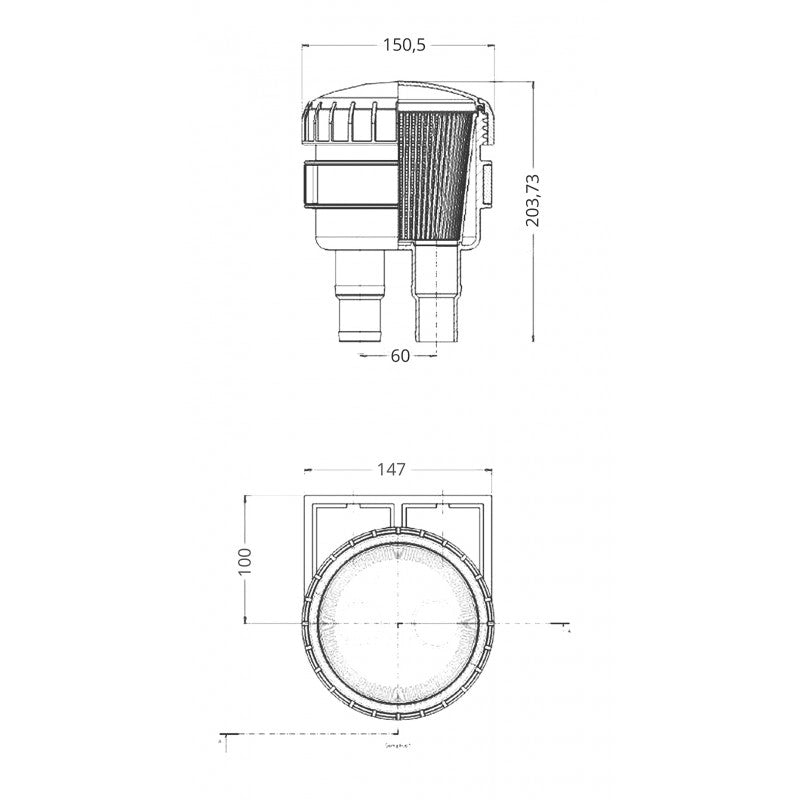 FILTRO ACQUA IN PLASTICA LT 50/90 PLASTIC WATER FILTER LT/MIN. 50/90