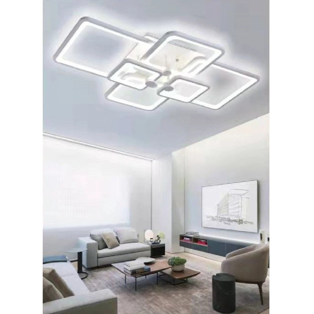 Trade Shop - Lampadario Plafoniera Con Quadrati Lampada Da Soffitto Led Design Moderno C26-b -