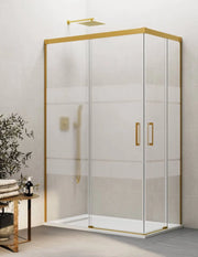 Box doccia ingresso angolare 2+2 THALASSA (BASIC) 110x75 cm Oro vetro serigrafato