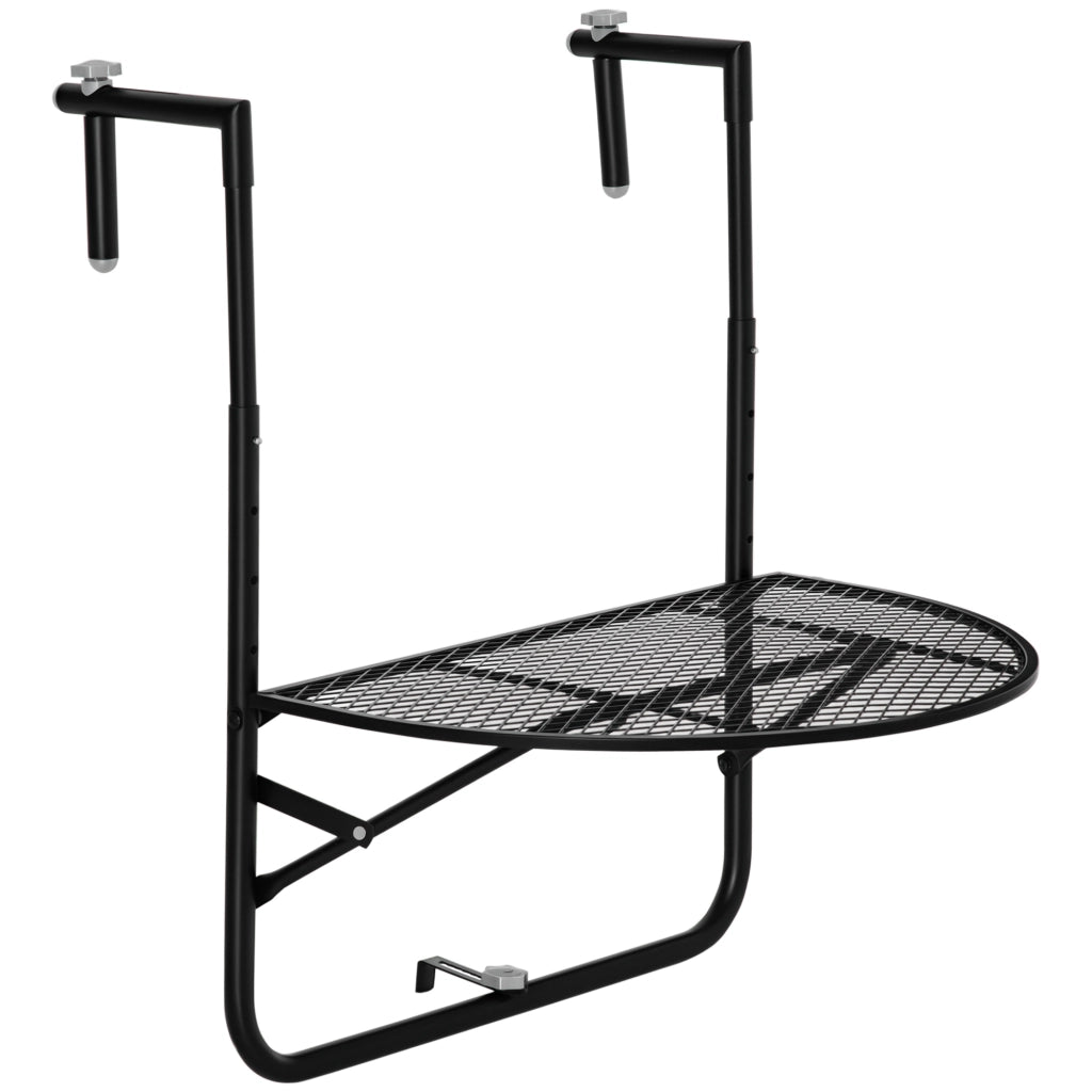 Tavolo Pieghevole Regolabile ¨C Minimal ¨C Nero Metallo 60x60x57-72cm