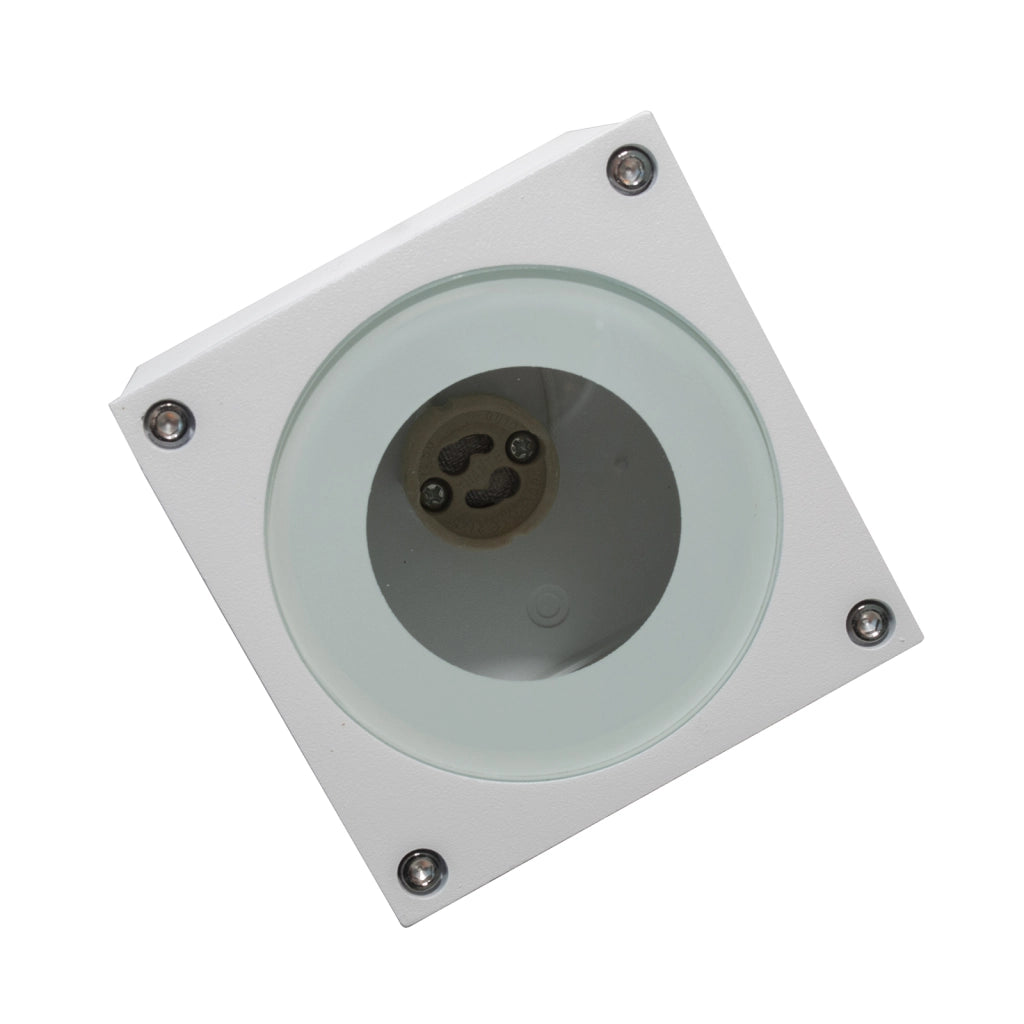 Plafoniera faretto quadrato lampada LED GU10 8W luce vasca doccia sensoriale bagno IP65 230V COLORE BIANCO LUCE 6000K