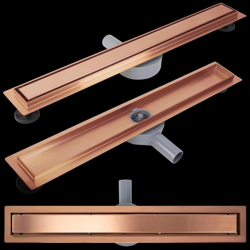 Scarico Lineare Rea Neox Pro Brush Copper 80