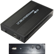 Trade Shop - Box Hard Disk Esterno 3,5" Pollici Sata Usb 2.0 Hdd Case Con Alimentatore -