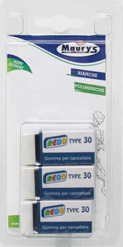 MAURY'S GOMMA MINI BIANCA 3 PZ