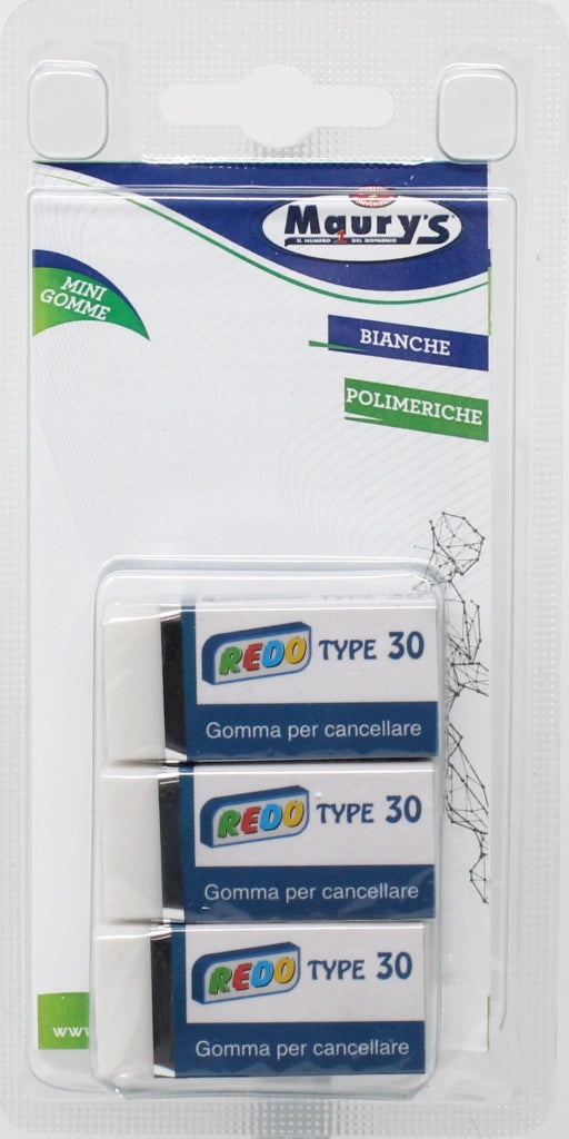 MAURY'S GOMMA MINI BIANCA 3 PZ