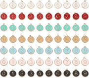 Set di 70 Etichette Emaille con Numeri per DIY Gioielli