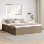 Letto con contenitore e materasso Cappuccino 180 x 200 cm 3370177