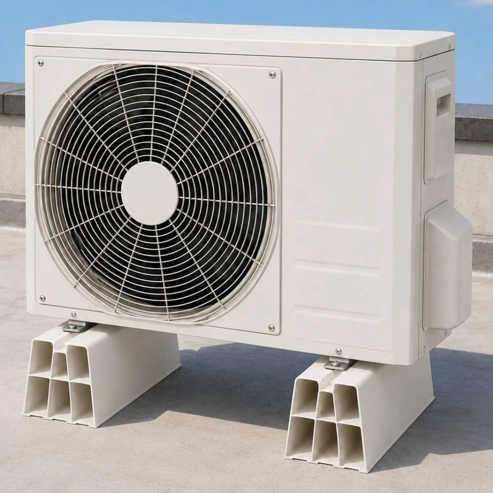 Base di supporto a pavimento in pvc h80 per unità esterne hvac