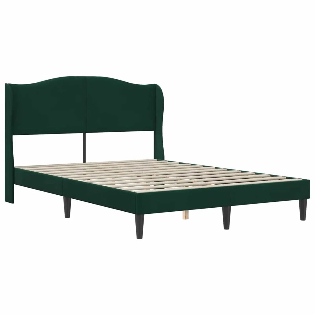 Struttura del letto Verde Scuro 140 x 200 cm Velluto 42027925