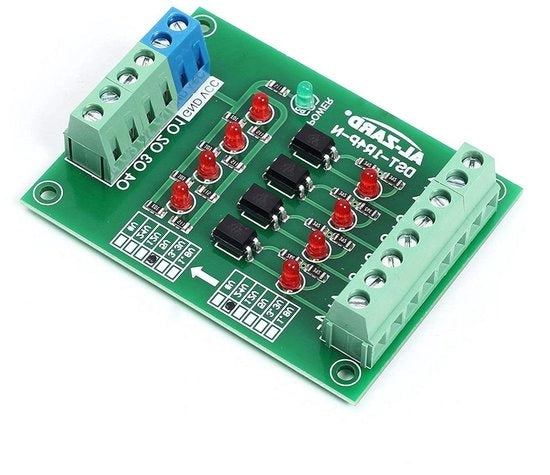 Convertitore modulo 4 bit per isolamento segnale con collegamento ottico per conversione tensione: 33 V in 24 V / 5 V in 24 V / 12 V in 33 V / 24 V in 33 V / 24 V in 33 V / 24 V in 5 V