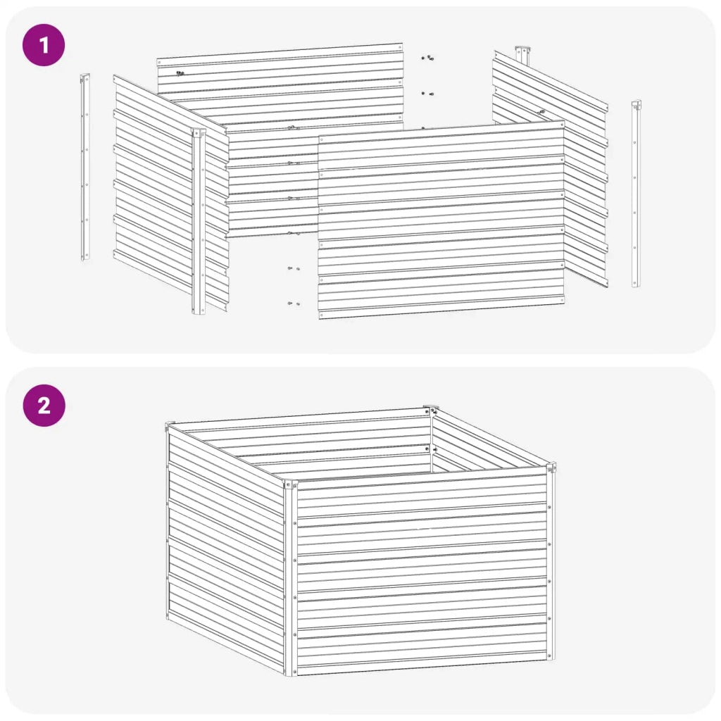 Letto rialzato da giardino Marrone 100 x 80 x 55 cm 8006388