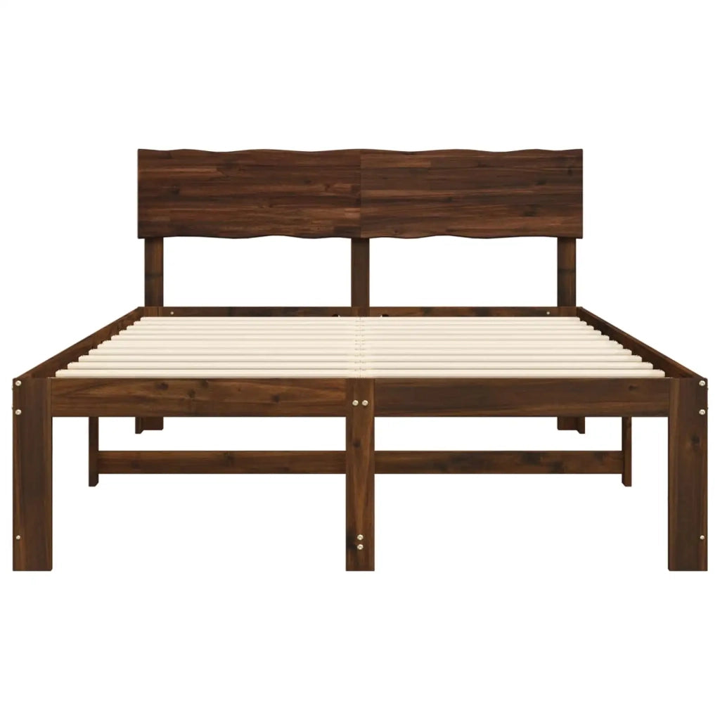 Letto matrimoniale con testiera ROSTOCK Marrone Scuro 3405428