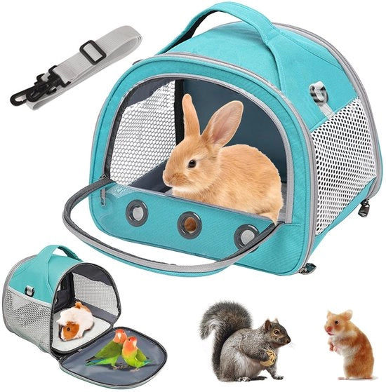 Borsa per Animali da Portare 30 x 27 x 21 cm - Scatola di Trasporto Portatile - Vetrata Respirante - Rivestimento Morbido - Adatta per Piccoli Animali - Finestra in Vetro Acrilico Translucido - Scatola di Trasporto per Animali