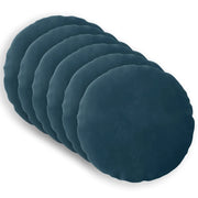 Federa 6 pcs HEERLEN Blu Ø 30 cm Velluto 921886