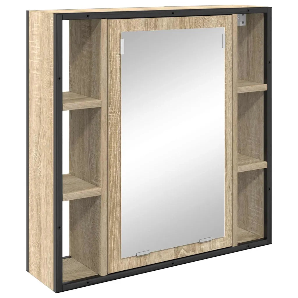 Mobiletto per specchio con porta Rovere Sonoma 60 x 16 x 60 cm 868040