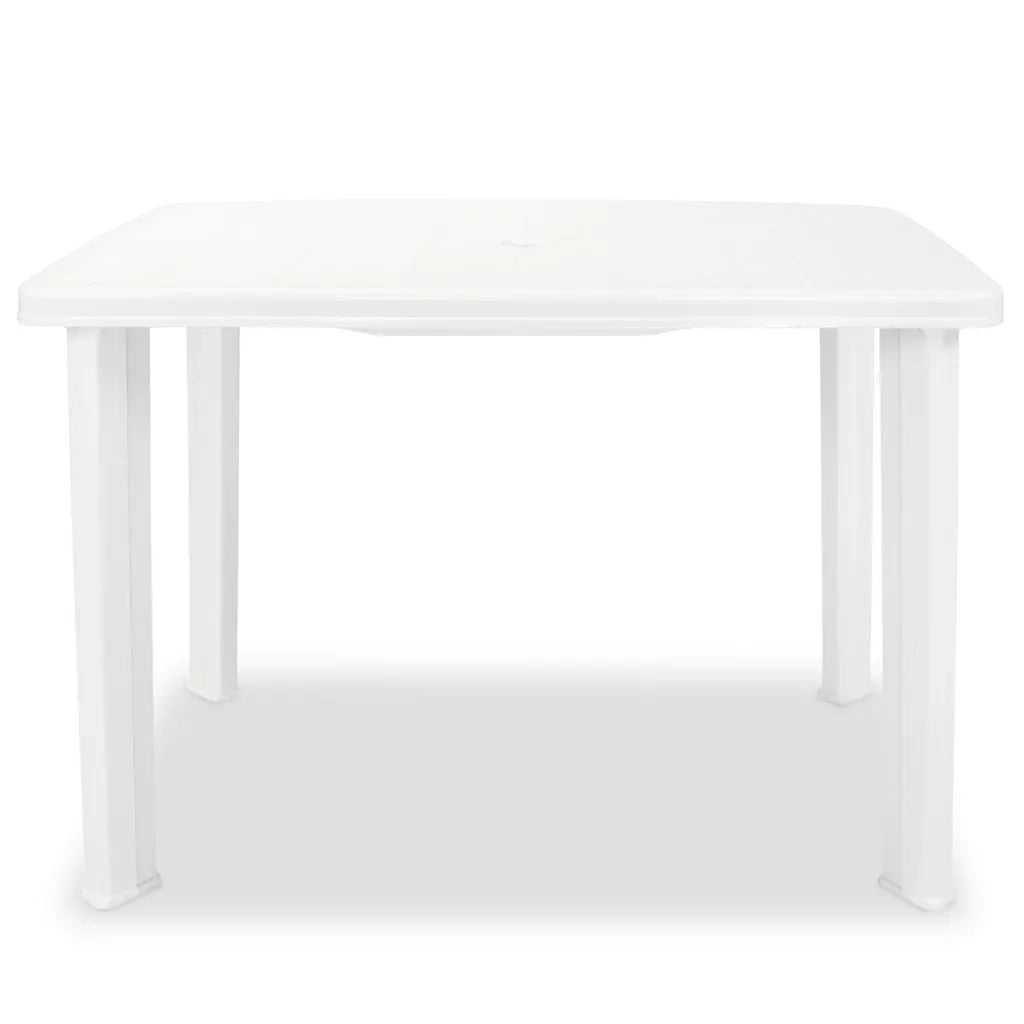 Tavolo da Giardino | Tavolino da esterno Bianco 101x68x72 cm in Plastica