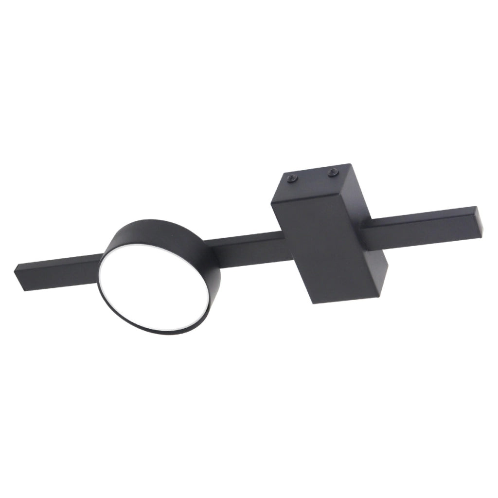 Faretto soffitto nero rotondo barra GX53 10W Polux