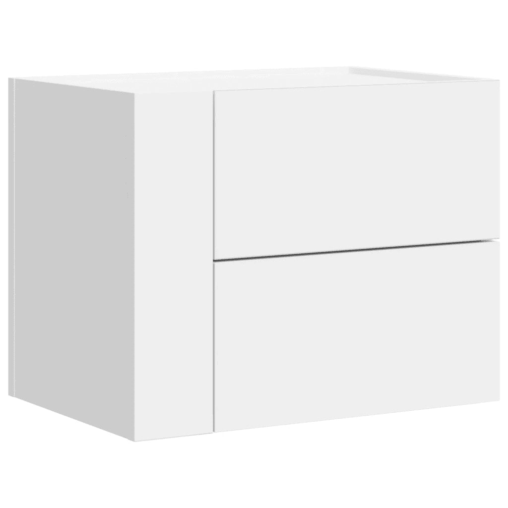 Comodini a Muro 2 pz Bianchi 45x30x35 cm 848326