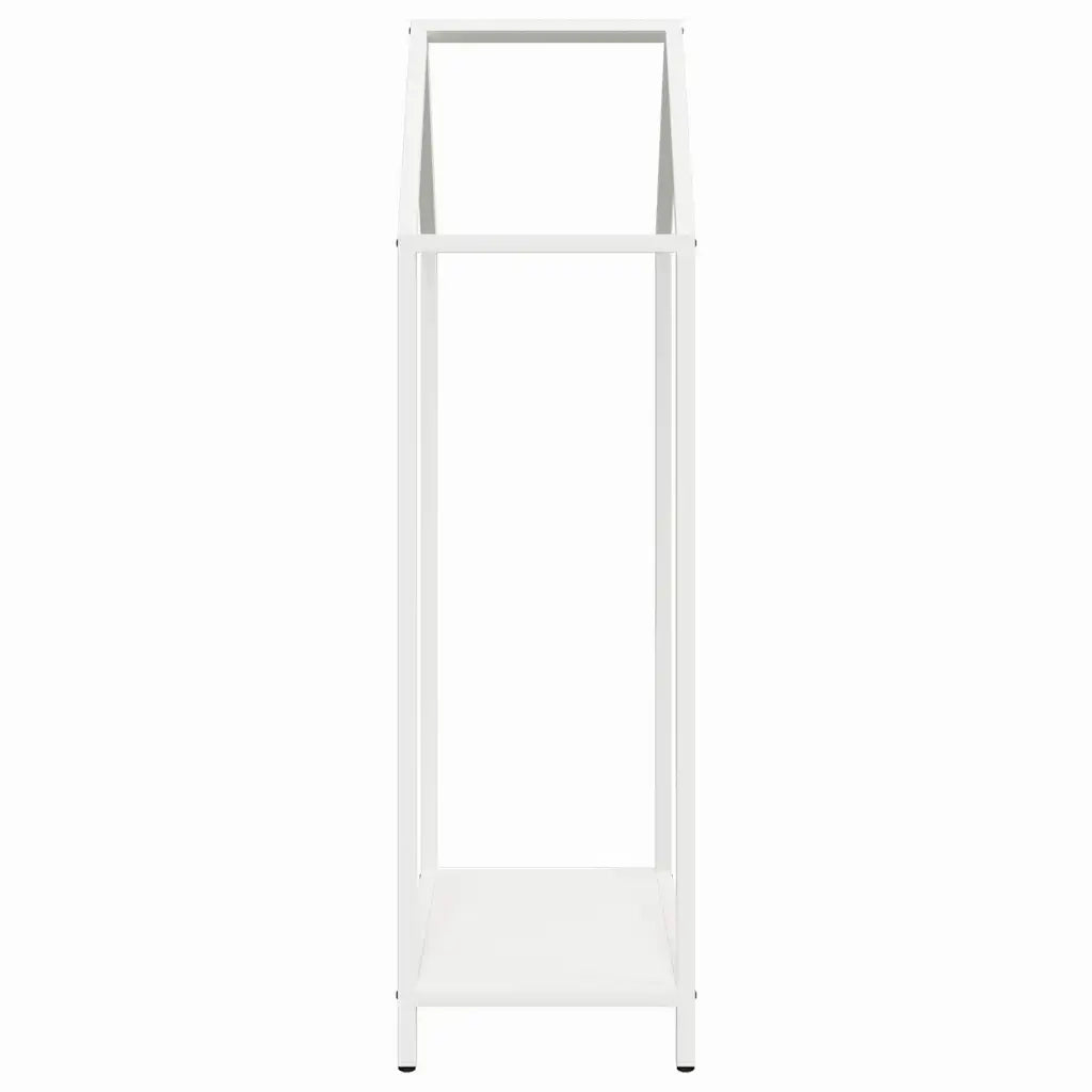 Rastrelliera per Legna da Ardere Bianca 40x25x90 cm 864296