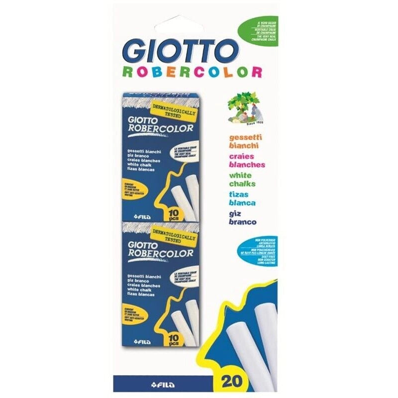 FILA GESSETTI 20 PZ BIANCHI