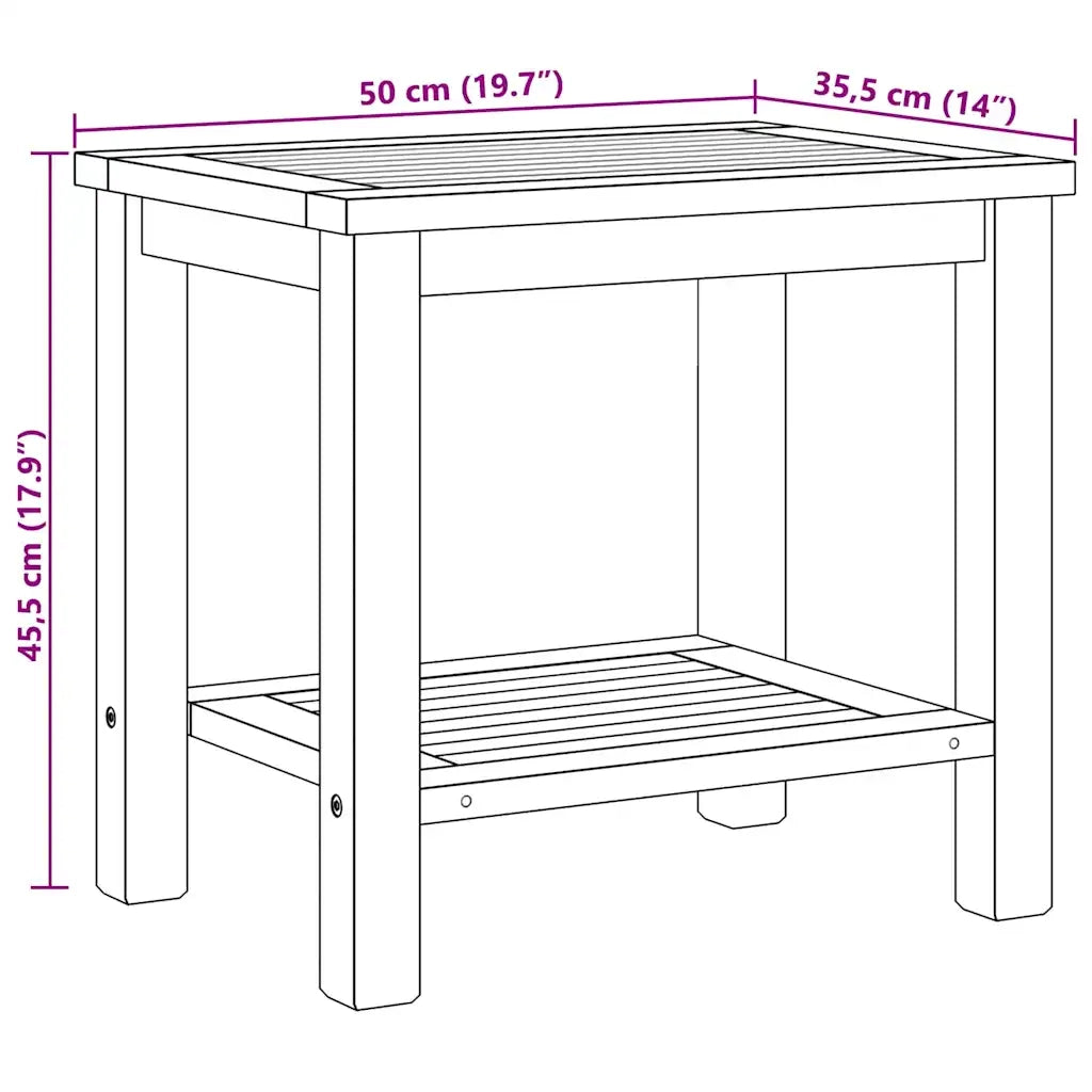 Tavolino da salotto | Tavolino da caff¨¨ | Tavolino da Soggiorno con archiviazione Marrone 50 x 35 x 45 cm