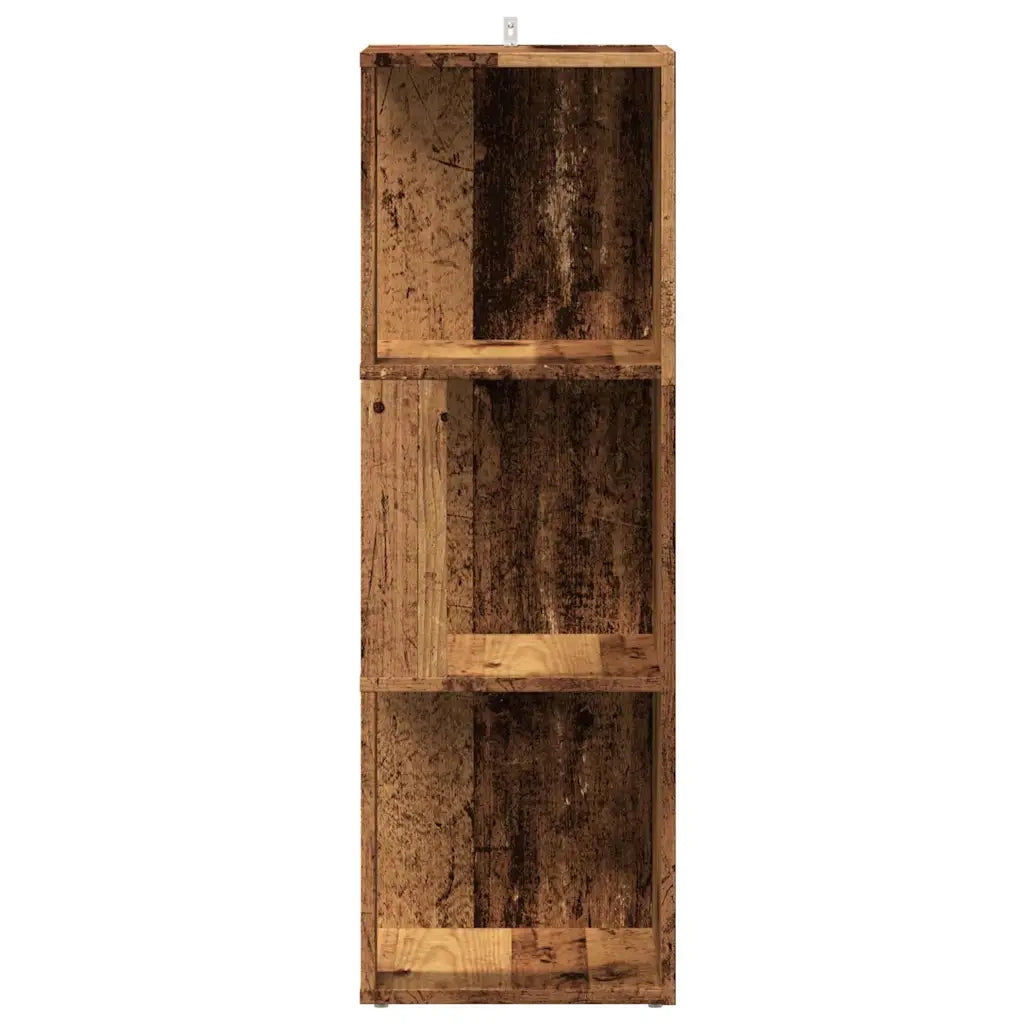 Mobile Angolare Legno Antico 33x33x100 cm Legno Multistrato 856720