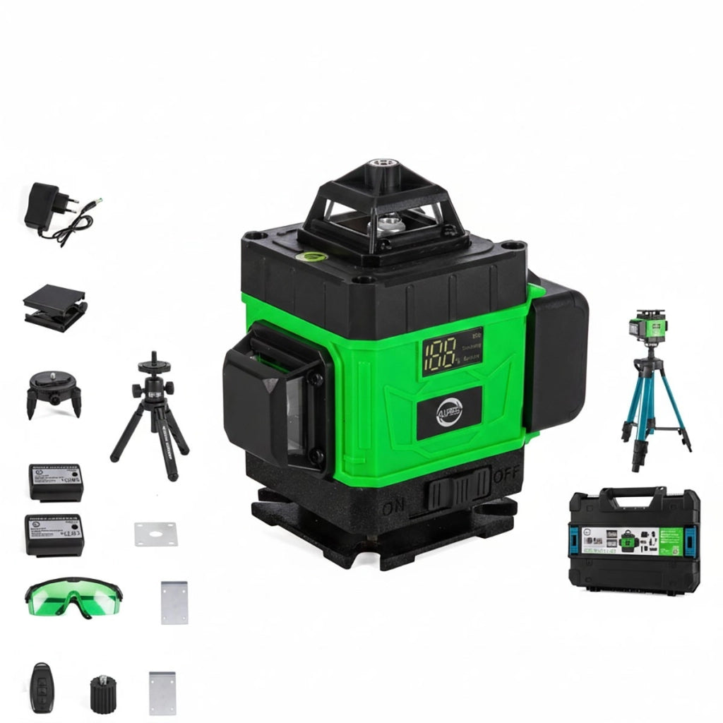 LIVELLA LASER 16 LINEE AUTOLIVELLANTE CON TREPPIEDE BATTERIA 2400MAH AS08632