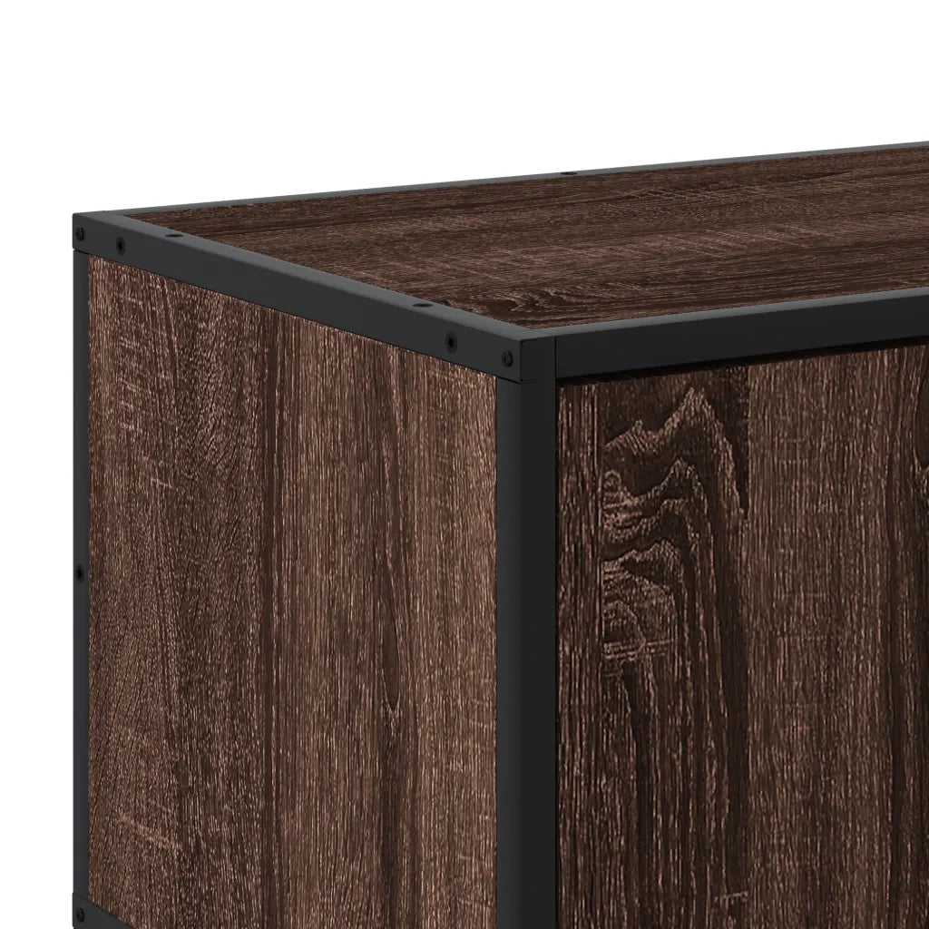 Mobile TV Rovere Marrone 100x35x41 cm Legno Multistrato Metallo 848838