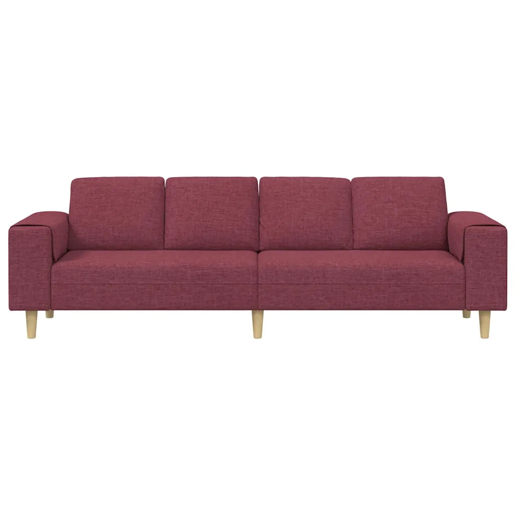 Divano per Soggiorno Rosso Vino 250 x 77 x 76 cm Poliestere 3335084