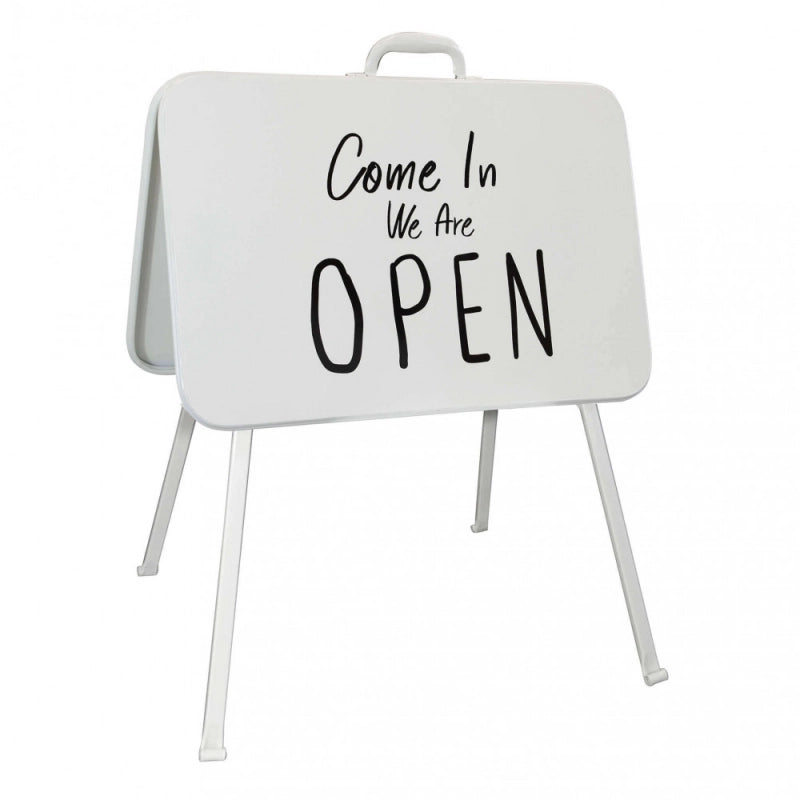 Cartello in acciaio Open/Closed Pierre Cosma L60×P53×H77 cm