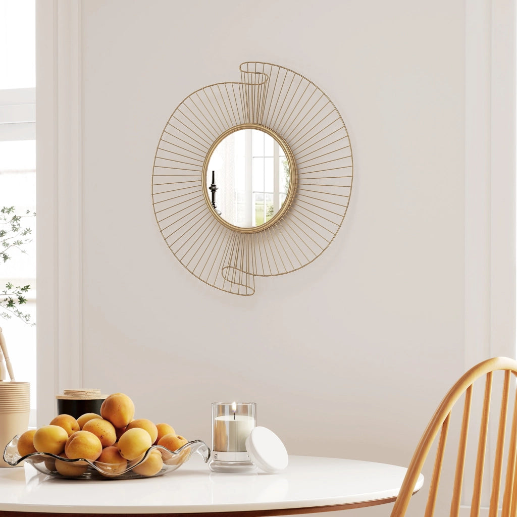 Specchio da Parete Rotondo ¨C Minimal ¨C Oro 60x60 cm