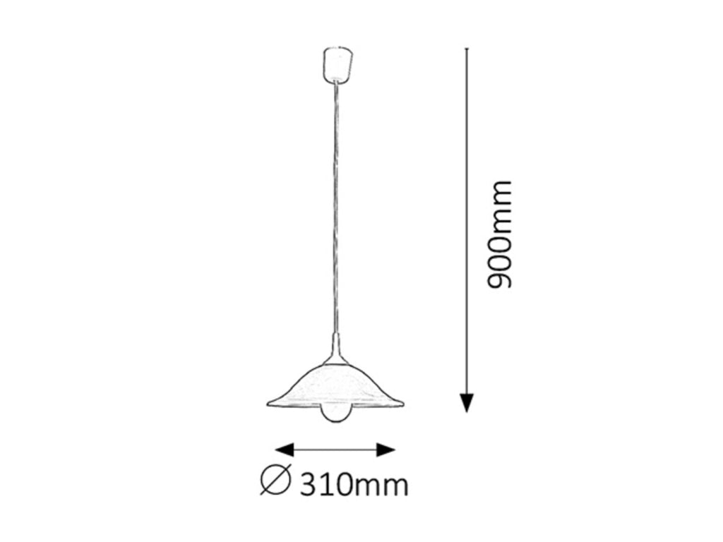 Sospensione Rabalux Alabastro Ø31 E27 1x60W bianca