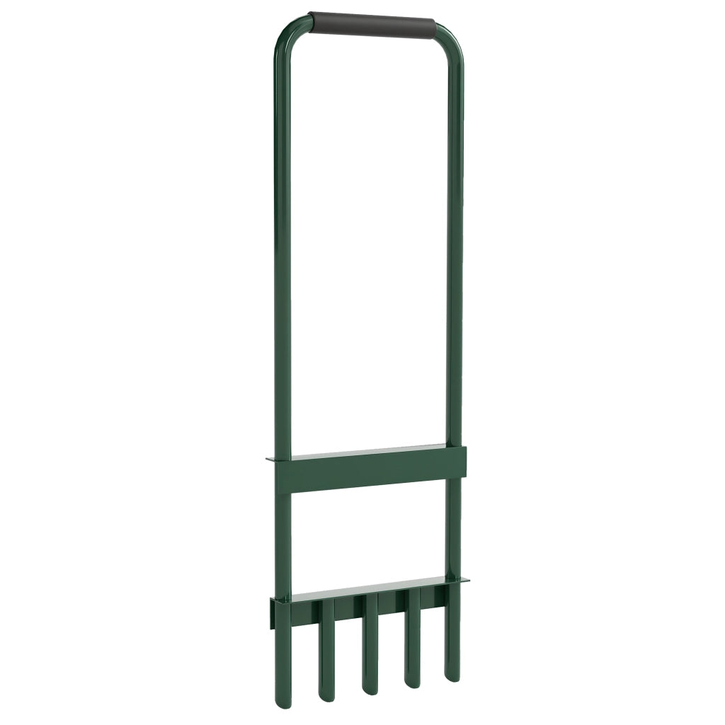 Arieggiatore Manuale per Prato ¨C Xylo ¨C 5 Punte Cave, Manico Antiscivolo, Verde Scuro