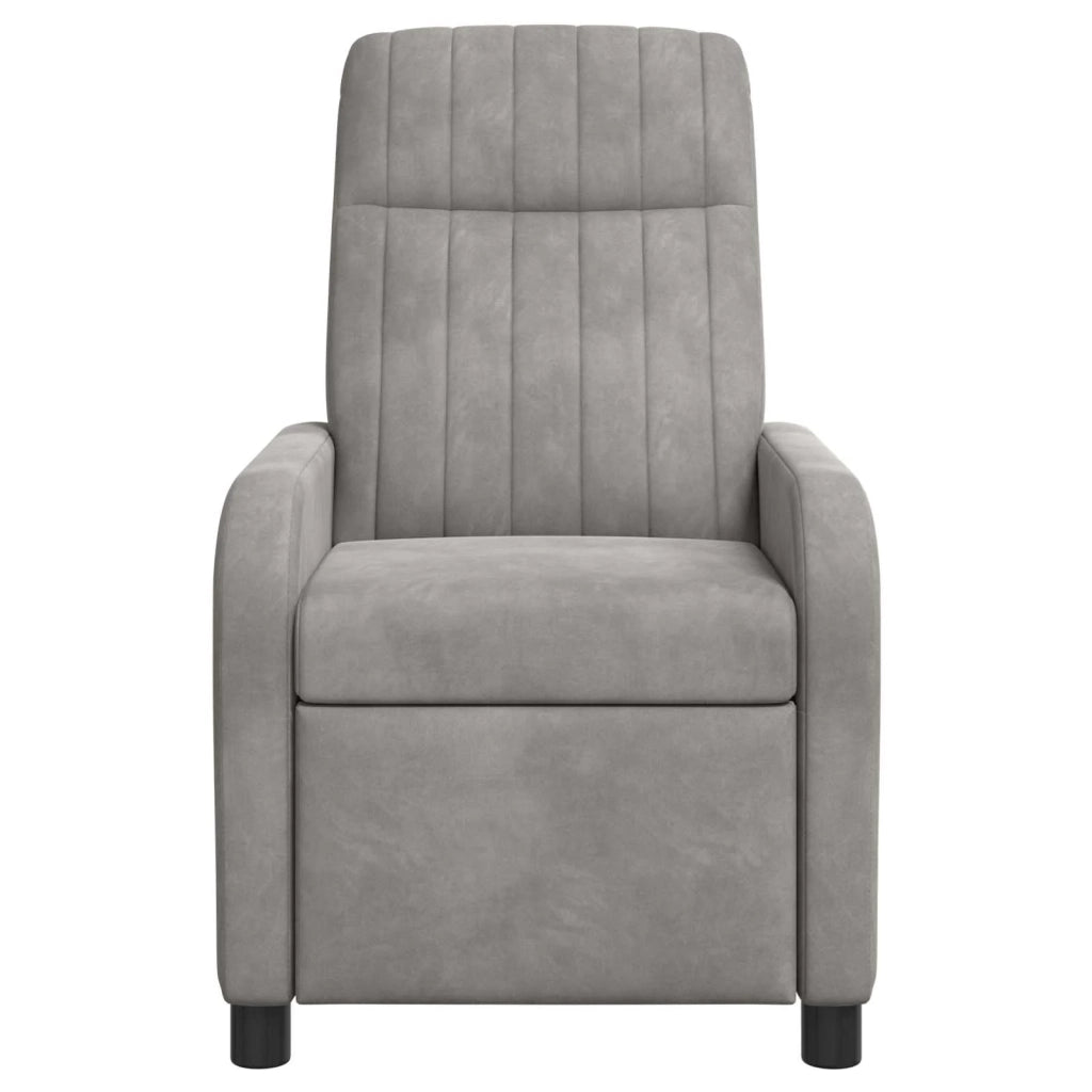 Poltrona Massaggiante Grigio Chiaro Velluto (V) 42035120