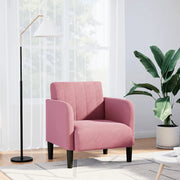 Divano Sedia con Braccioli Rosa 54 cm in Velluto 4100581