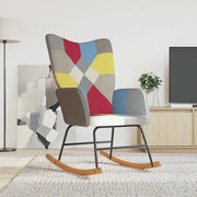 Sedia a Dondolo in Tessuto Patchwork 328191