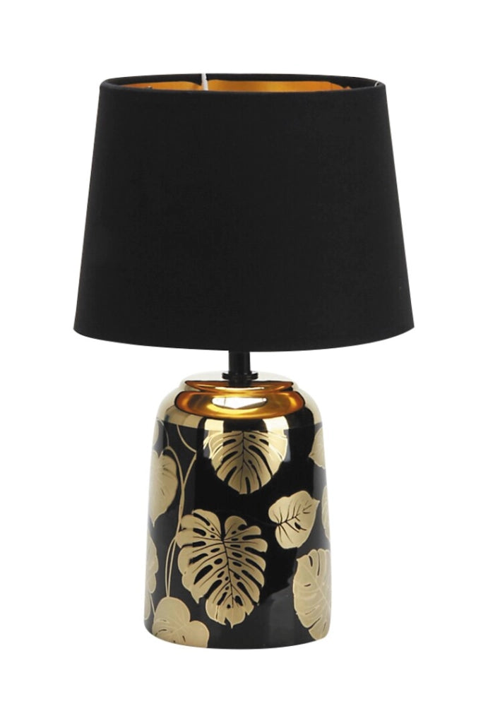 Lampada comodino Sonal paralume nero oro E14 Rabalux 4549