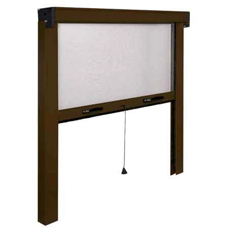 ZANZARIERA AVVOLGIBILE VERTICALE 80x160 cm - Marrone