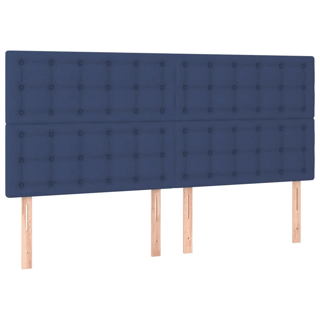 Letto a Molle con Materasso e LED Blu 180x200 cm in Tessuto 3135219