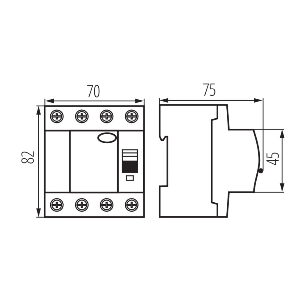 Interruttore differenziale 4P TH35 Kanlux KRD6-4