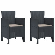Sedia da Giardino 2 pcs Antracite 53 x 49 x 85 cm Polipropilene 847449