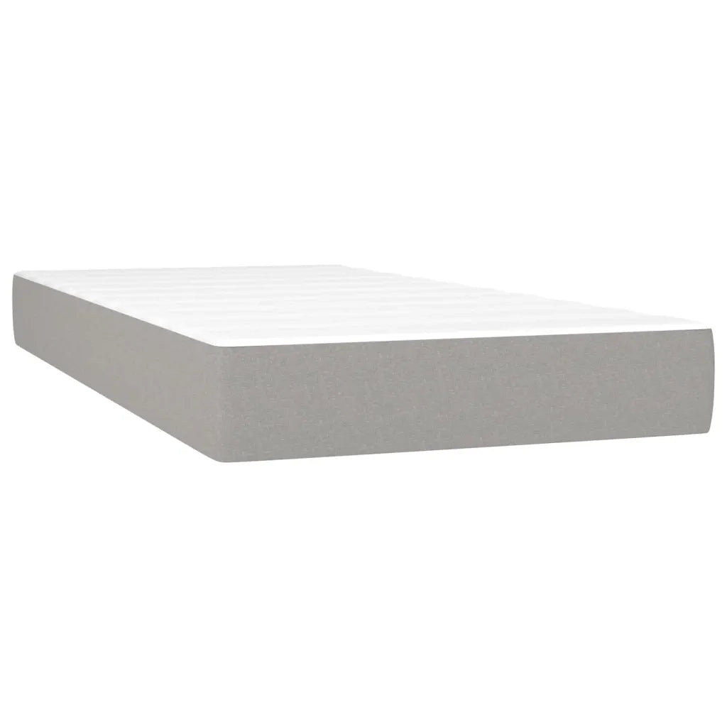 Giroletto a Molle con Materasso-Struttura Letto Grigio Chiaro100x200 cm Tessuto 228575